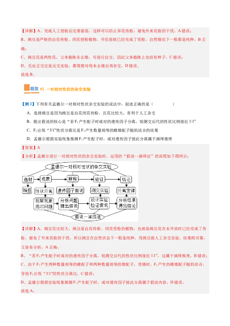 专题09基因的传递规律（9大题型）（解析版）_2025年新高考资料_一轮复习_备战2025年高考生物一轮复习题型全覆盖（新高考通用）