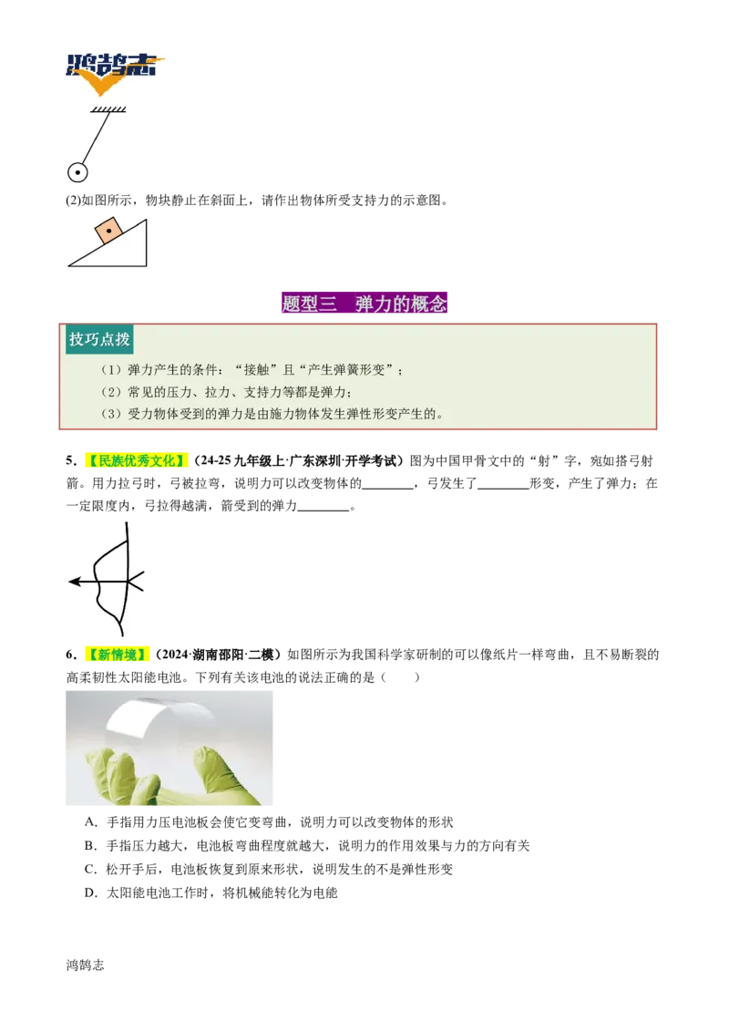 专题08力（讲义）（原卷版）_8、物理总复习_《2025年中考复习讲义》物理