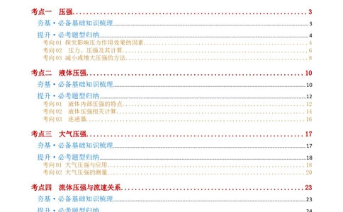 专题10压强（4考点+10考向）（讲义）（解析版）_8、物理总复习_8.中考物理总复习_2024年中考复习资料_一轮复习资料_完2024年中考物理一轮复习课件+讲义+练习（全国通用）