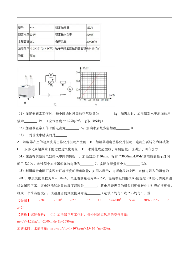 专题14欧姆定律及其应用（全国通用）解析版_8、物理总复习_8.中考物理总复习_2024年中考复习资料_二轮复习资料_完2024年中考物理专题练习（全国通用）_重点练
