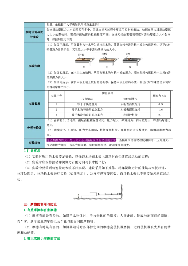 专题09运动和力（讲义）（解析版）_8、物理总复习_8.中考物理总复习_2024年中考复习资料_一轮复习资料_完2024年中考物理一轮复习课件+讲义+练习（全国通用）_教师版（含答案解析）