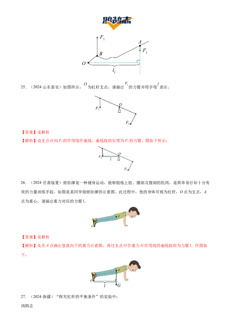 专题13简单机械（3大模块知识清单+5个易混易错+5种方法技巧+典例真题精析）（解析版）_8、物理总复习_物理一轮复习