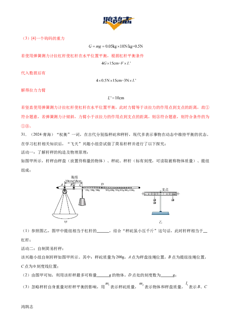 专题13简单机械（3大模块知识清单+5个易混易错+5种方法技巧+典例真题精析）（解析版）_8、物理总复习_物理一轮复习