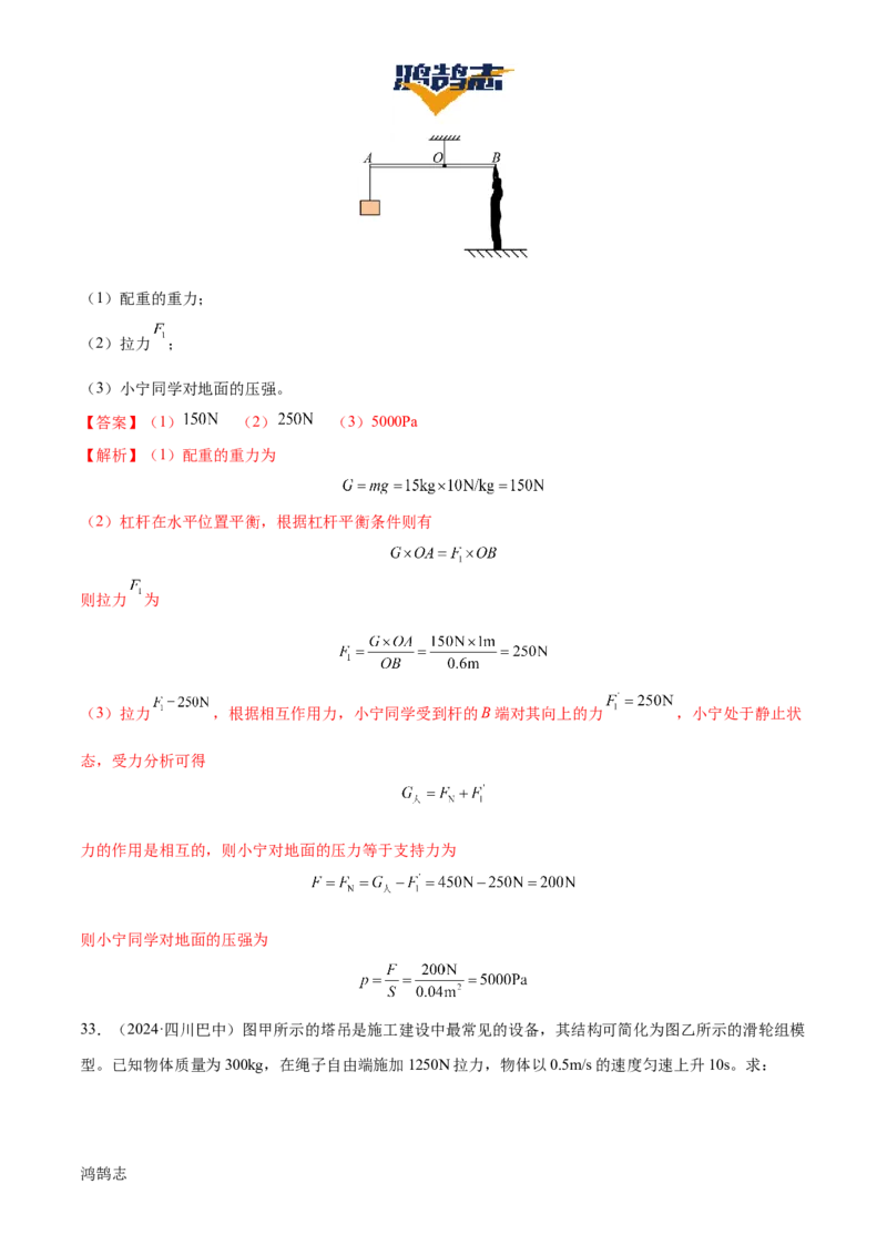 专题13简单机械（3大模块知识清单+5个易混易错+5种方法技巧+典例真题精析）（解析版）_8、物理总复习_物理一轮复习