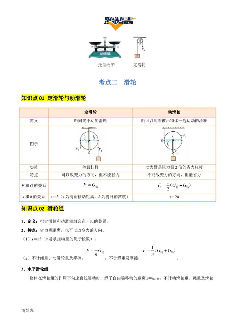 专题13简单机械（3大模块知识清单+5个易混易错+5种方法技巧+典例真题精析）（解析版）_8、物理总复习_物理一轮复习