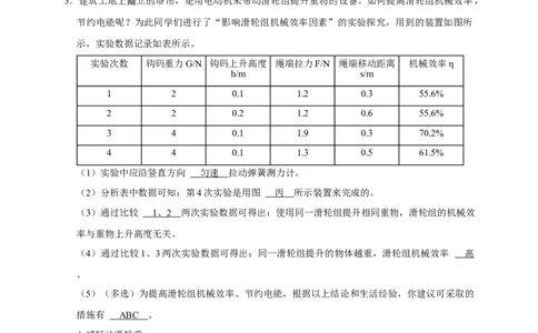 专题10斜面、杠杆、滑轮组的机械效率（解析版）_8、物理总复习_8.中考物理总复习_2023年中考复习资料_二轮复习_2023年中考物理二轮题型专项复习（全国通用）