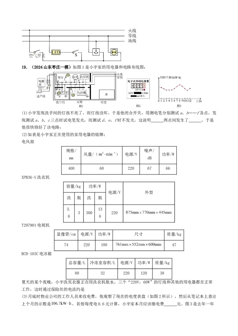 专题16家庭电路与安全用电（考情聚焦+中考新考法+真题透视3大考向+新题特训）（解析版）_8、物理总复习_2025年中考复习资料_备战2025年中考物理真题题源讲义（全国通用）
