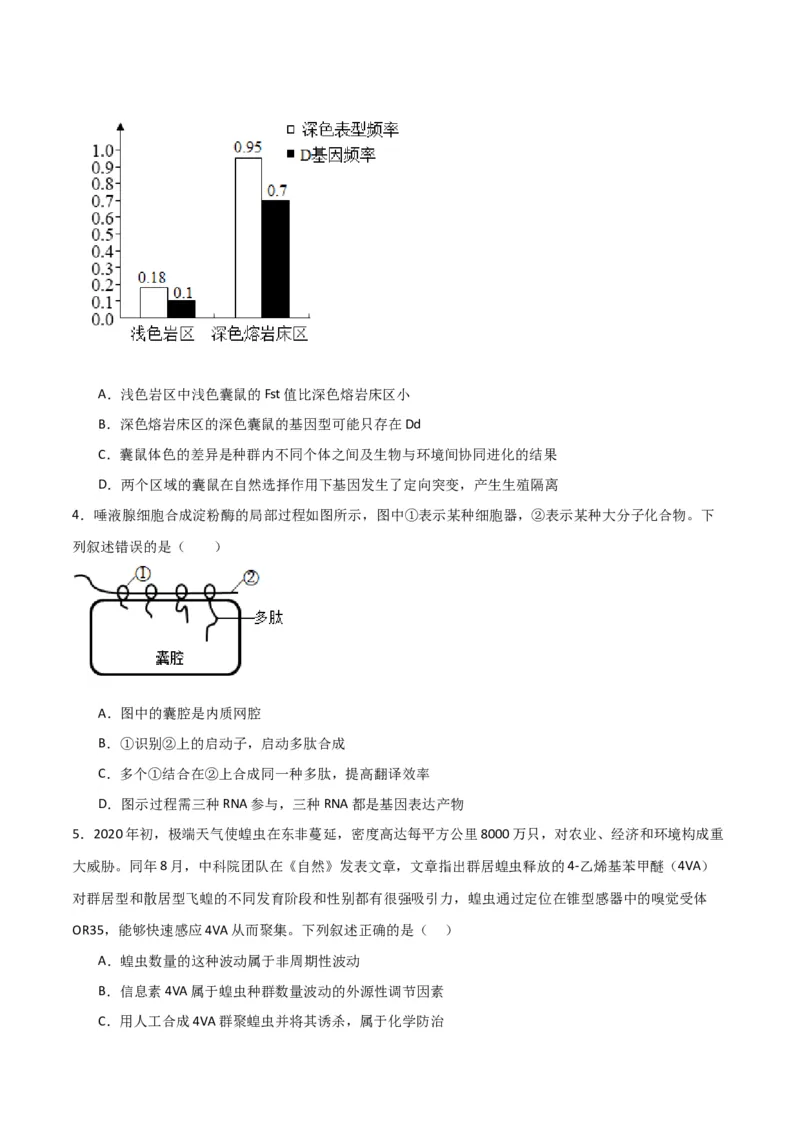 黄金卷07（考试版）-赢在高考&middot;黄金8卷备战2024年高考生物模拟卷（浙江专用）_2024年新高考资料_4.2024高考模拟预测试卷