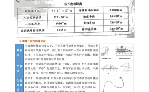 课时1.1长度和时间的测量（学生版）_初物_八年级上下册+九年级全一册物理_八年级物理上册_讲义