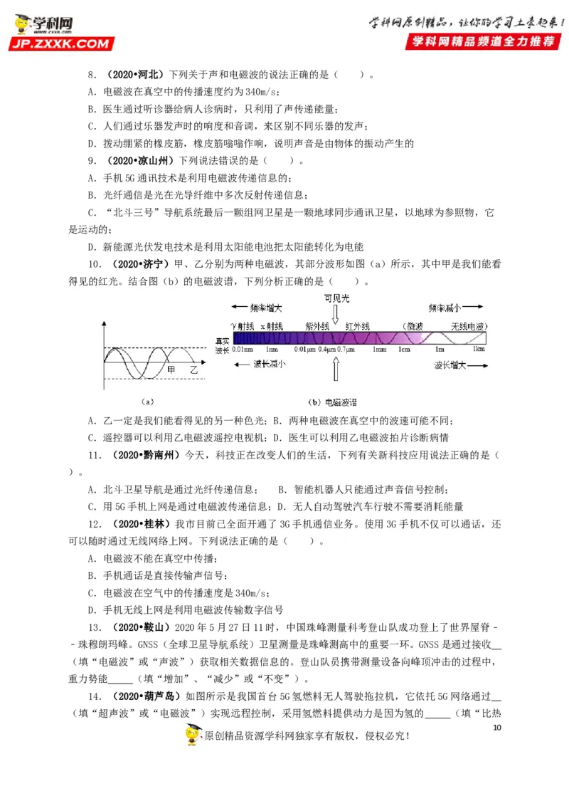 专题17信息、材料与能源、粒子和宇宙（原卷版）_8、物理总复习_8.中考物理总复习_2022年中考复习资料_三年（2019-2021）中考真题物理分项汇编（全国通用）