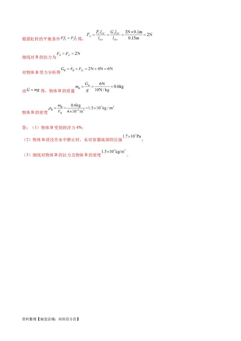 专题18杠杆（解析版）_8、物理总复习_2024年中考复习资料_一轮复习_完备战2024年中考物理一轮复习考点帮（全国通用）_教师版（含答案解析）