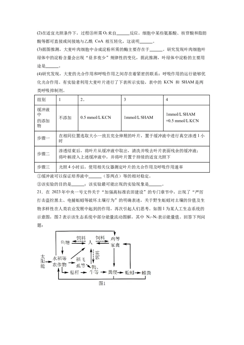 黄金卷07（考试版）-赢在高考&middot;黄金8卷备战2024年高考生物模拟卷（江苏专用）_2024年新高考资料_4.2024高考模拟预测试卷