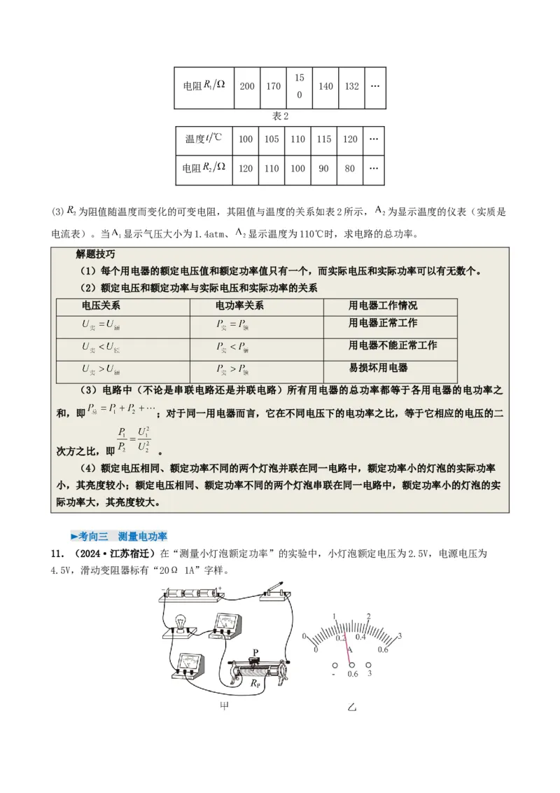 专题15电功率（考情聚焦+中考新考法+真题透视4大考向+新题特训）（原卷版）_8、物理总复习_2025年中考复习资料_备战2025年中考物理真题题源讲义（全国通用）