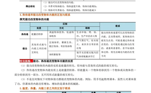 课时13.2内能（教师版）_初物_八年级上下册+九年级全一册物理_九年级物理全一册_讲义_2024版