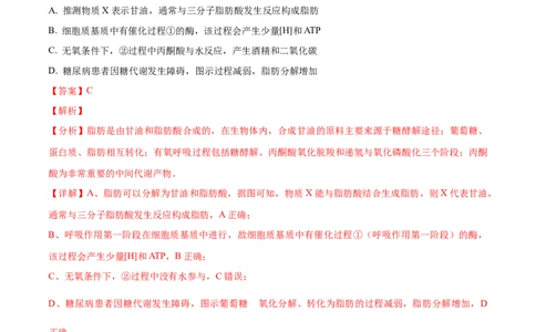 黄金卷07（解析版）-赢在高考&middot;黄金8卷备战2024年高考生物模拟卷（河北专用）_2024年新高考资料_4.2024高考模拟预测试卷