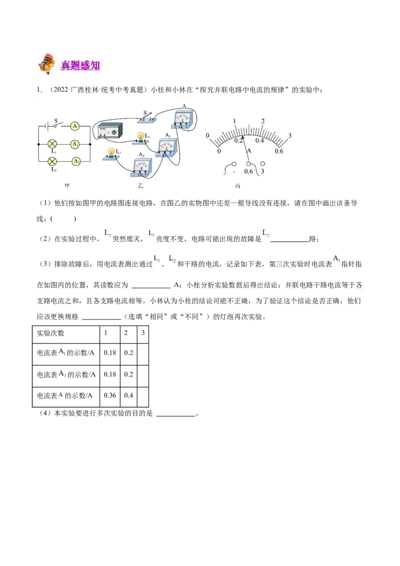 专题35电磁学实验专题（一）（解析版）_8、物理总复习_8.中考物理总复习_2024年中考复习资料_一轮复习资料_完备战2024年中考物理一轮复习讲义练习（全国通用）