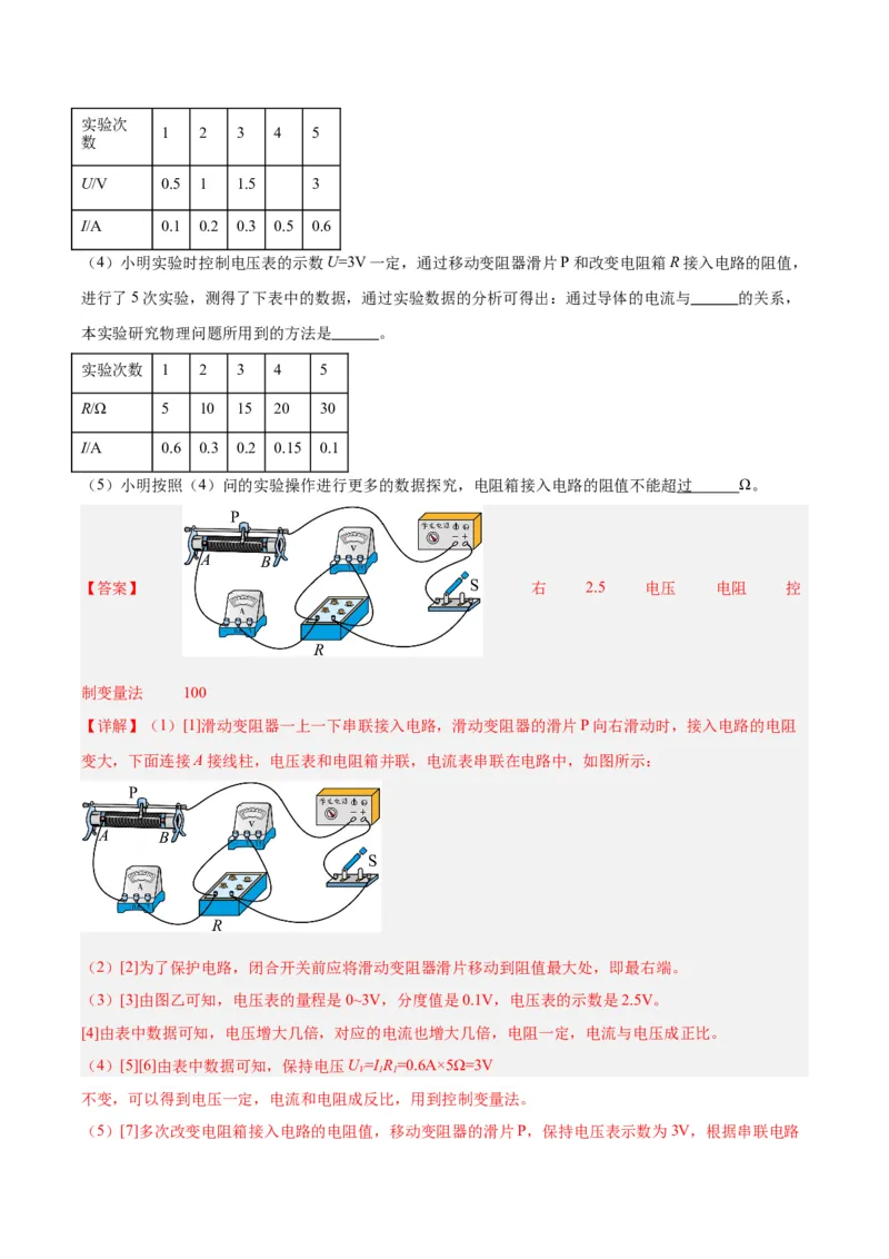 专题35电磁学实验专题（一）（解析版）_8、物理总复习_8.中考物理总复习_2024年中考复习资料_一轮复习资料_完备战2024年中考物理一轮复习讲义练习（全国通用）