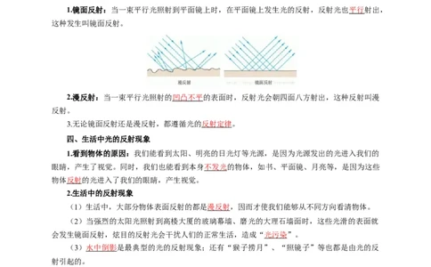 专题2光的直线传播光的反射与折射（原卷版）_8、物理总复习_2024年中考复习资料_二轮复习_2024年中考物理二轮专项复习核心考点讲解与必刷题型汇编