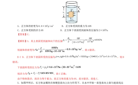 专题11浮力（7题型）（练习）（解析版）_8、物理总复习_8.中考物理总复习_2024年中考复习资料_一轮复习资料_完2024年中考物理一轮复习课件+讲义+练习（全国通用）
