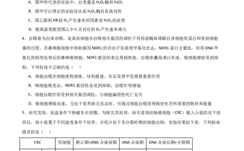 黄金卷04（考试版）-赢在高考&middot;黄金4卷备战2024年高考生物模拟卷（海南专用）_2024年新高考资料_4.2024高考模拟预测试卷