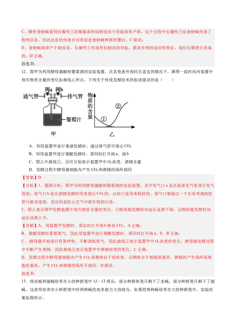 黄金卷04（解析版）-赢在高考&middot;黄金8卷备战2024年高考生物模拟卷（辽宁专用）_2024年新高考资料_4.2024高考模拟预测试卷