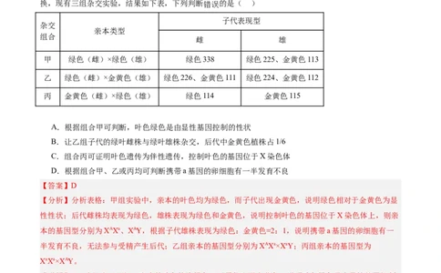 黄金卷04（解析版）-赢在高考&middot;黄金8卷备战2024年高考生物模拟卷（辽宁专用）_2024年新高考资料_4.2024高考模拟预测试卷