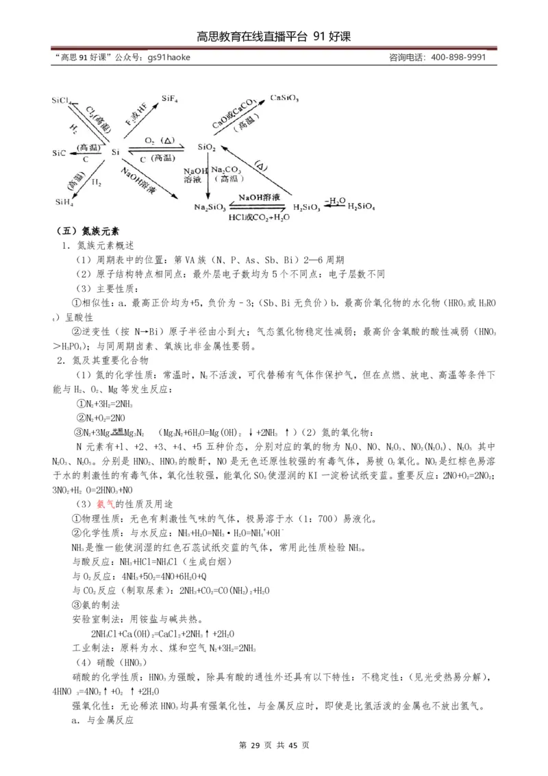 （超详）高中化学知识点归纳汇总_《初中全科目知识点汇总》_初高中知识点归纳汇总