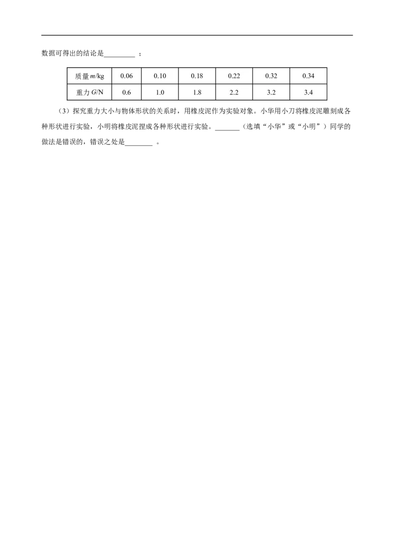 专题07力（知识梳理+典例+练习）-2024物理中考一轮复习精品资料（学生版）_8、物理总复习_2024年中考复习资料_一轮复习_更新2024年中考物理一轮复习精品资料_配套练习