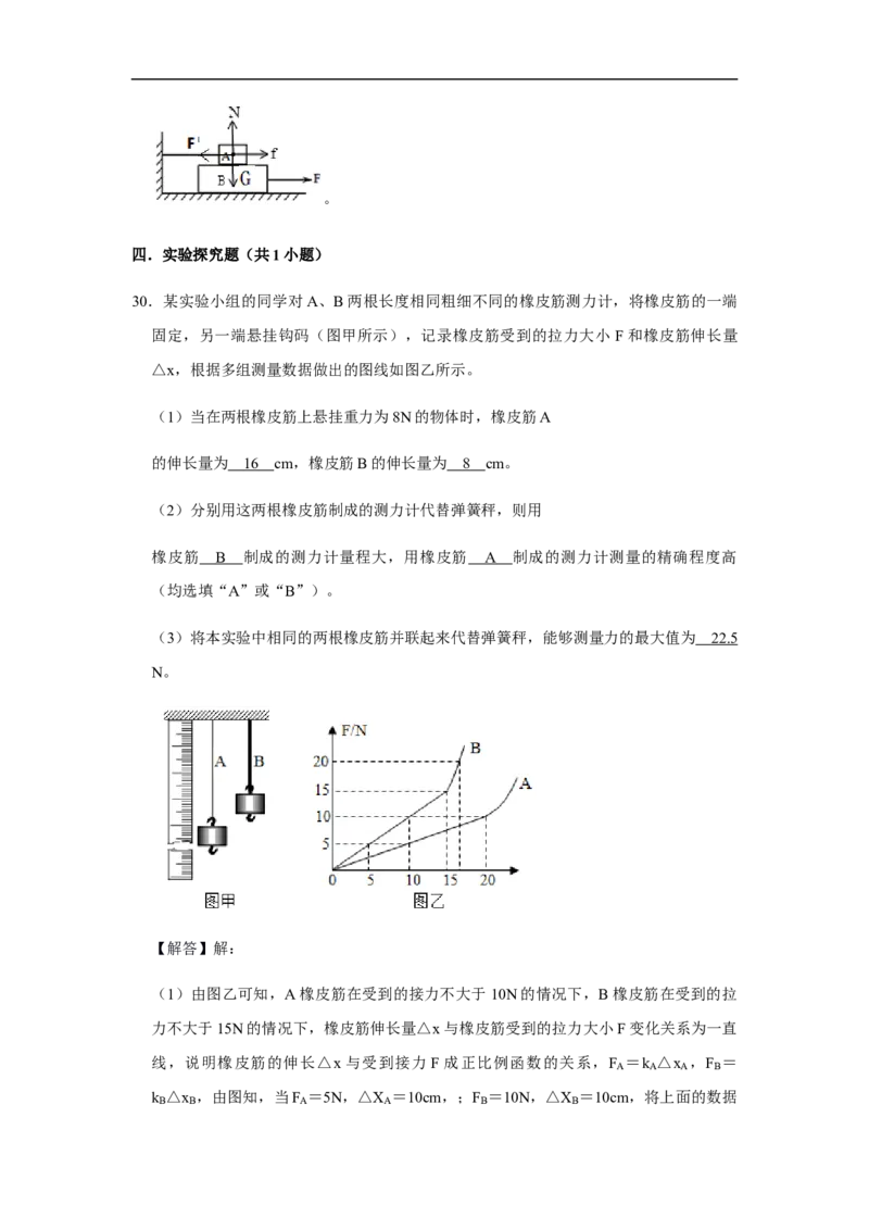 人教版物理中考总复习三轮冲刺《力》中考试题精选(原卷+解析卷)_8、物理总复习_8.中考物理总复习_2023年中考复习资料_三轮复习