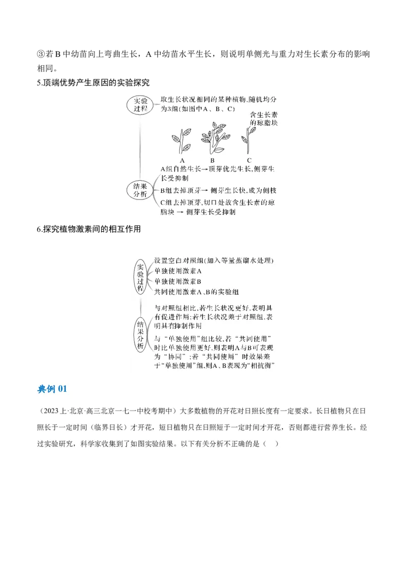 专题08植物生命活动的调节（讲义）（原卷版）_新高考复习资料_2024年新高考复习资料_二轮复习资料_高频考点解密2024年高考生物二轮复习高频考点追踪与预测（新高考专用）_讲义