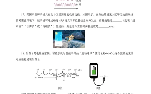 第二十一章信息的传递（单元测试）-（人教版）原卷版_初物_八年级上下册+九年级全一册物理_九年级物理全一册_单元测试
