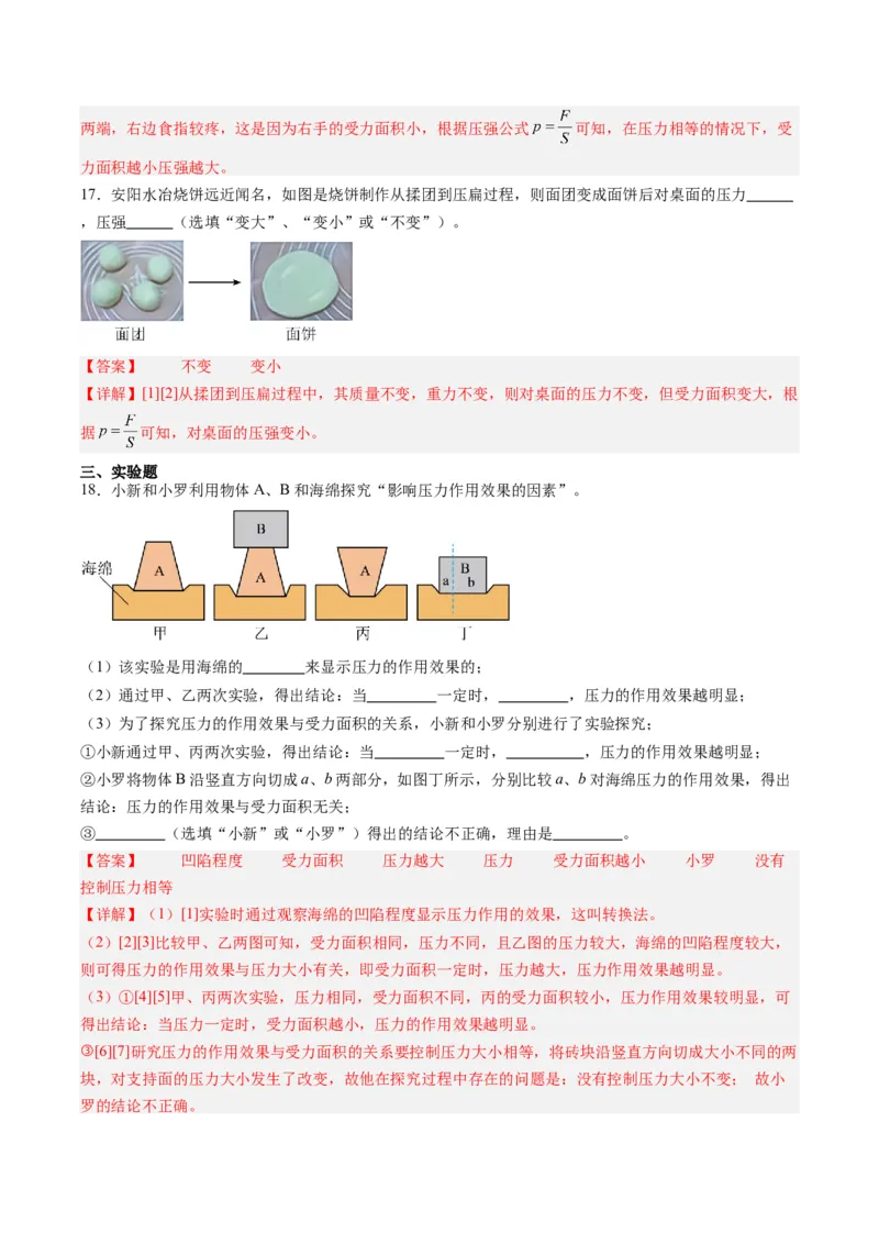专题10压力与压强（解析版）_8、物理总复习_8.中考物理总复习_2024年中考复习资料_一轮复习资料_完备战2024年中考物理一轮复习讲义练习（全国通用）_教师版（含答案解析）
