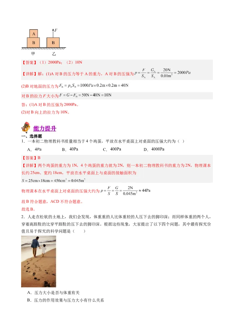 专题10压力与压强（解析版）_8、物理总复习_8.中考物理总复习_2024年中考复习资料_一轮复习资料_完备战2024年中考物理一轮复习讲义练习（全国通用）_教师版（含答案解析）