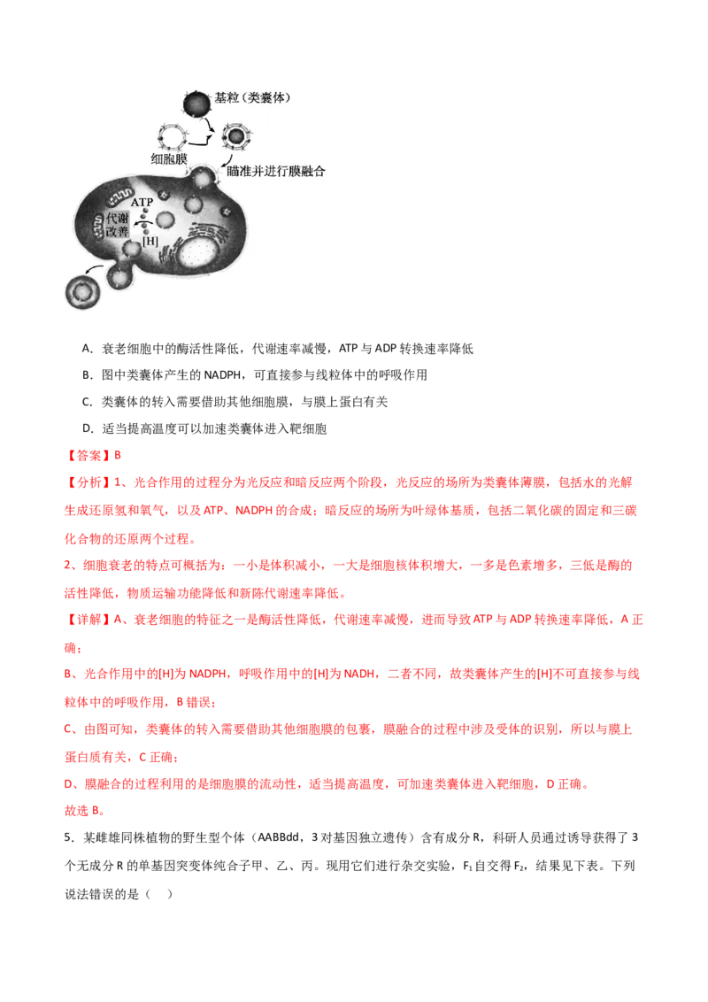 黄金卷03（解析版）-赢在高考&middot;黄金8卷备战2024年高考生物模拟卷（海南专用）_2024年新高考资料_4.2024高考模拟预测试卷
