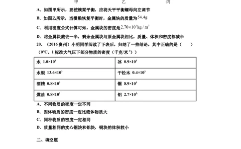 专题6质量与密度真题强化训练（原卷版）_8、物理总复习_8.中考物理总复习_2022年中考复习资料_2022年中考物理一轮复习金讲练267905642