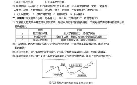 05.期中考试九年级历史试卷_初中全科电子版试卷练习试题_历史_历史人教版9上试卷_部编人教版历史9年级上期中试卷13份