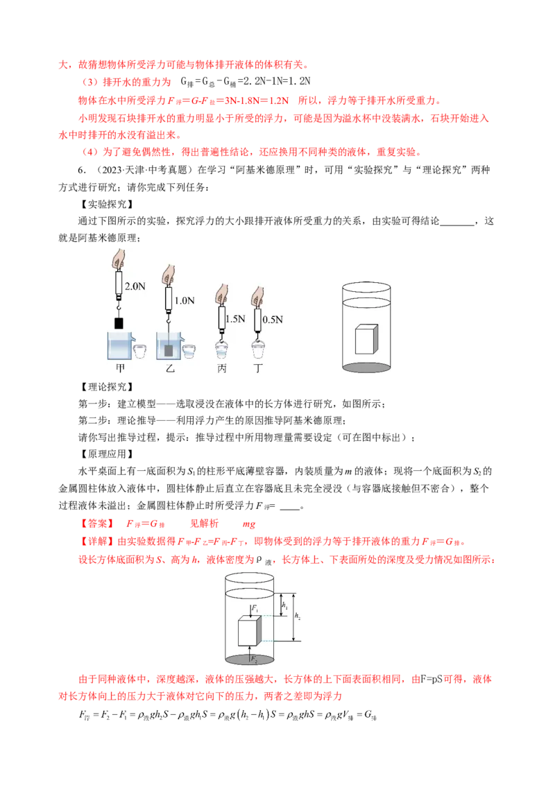 专题19实验探究题（力学）（讲练）解析版_8、物理总复习_8.中考物理总复习_2024年中考复习资料_二轮复习资料_完2024年中考物理二轮复习课件+讲义+练习（全国通用）