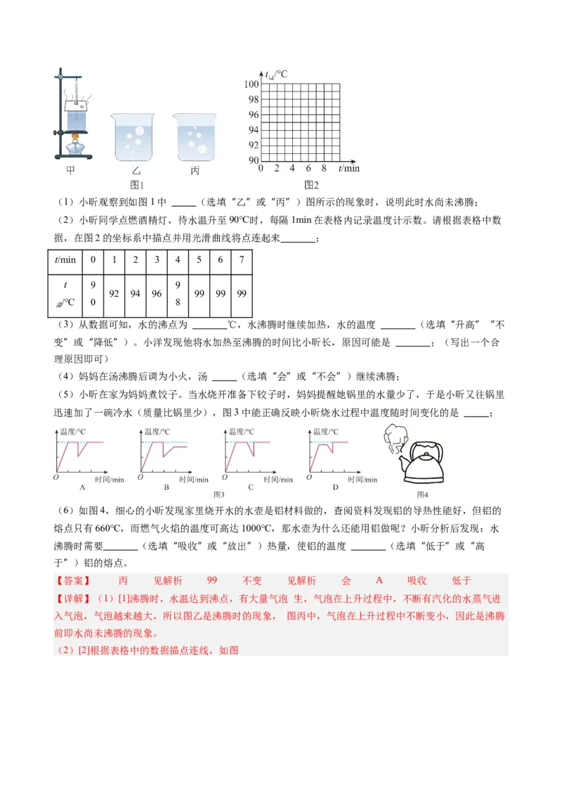 单元专项提升01实验专项能力提升（教师版）_初物_八年级上下册+九年级全一册物理_八年级物理上册_讲义