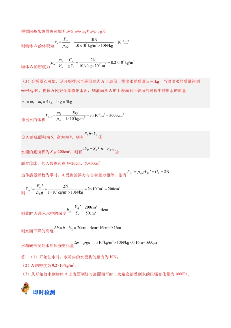 专题15物体沉浮条件及其应用（解析版）_8、物理总复习_8.中考物理总复习_2024年中考复习资料_一轮复习资料_完备战2024年中考物理一轮复习讲义练习（全国通用）