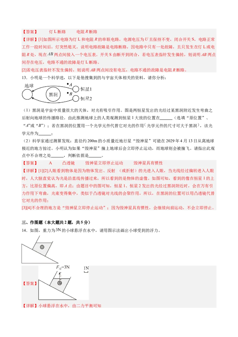物理（上海卷）（全解全析）_8、物理总复习_2024中考模拟题物理_二模_物理（上海卷）-+++2024年中考第二次模拟考试_物理（上海卷）-学易金卷2024年中考第二次模拟考试