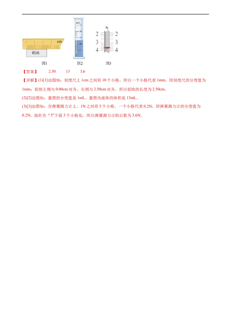 专题7力7.2弹力（教师版）_8、物理总复习_8.中考物理总复习_2024年中考复习资料_专项复习资料_完三年（2021&mdash;2023）中考真题分项精编（全国通用）