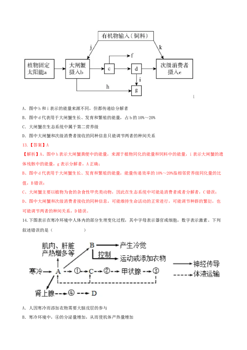 黄金卷06（解析版）_2024年新高考资料_4.2024高考模拟预测试卷_赢在高考&middot;黄金8卷备战2024年高考生物模拟卷（广东专用）31276448