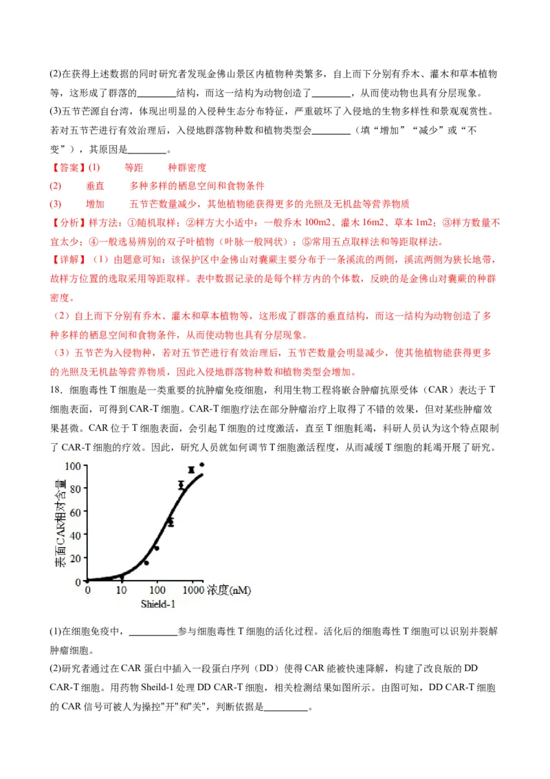 黄金卷03（解析版）-赢在高考&middot;黄金8卷备战2024年高考生物模拟卷（重庆专用）_2024年新高考资料_4.2024高考模拟预测试卷