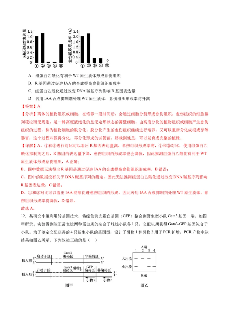 黄金卷03（解析版）-赢在高考&middot;黄金8卷备战2024年高考生物模拟卷（重庆专用）_2024年新高考资料_4.2024高考模拟预测试卷