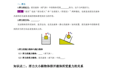 实验11探究浮力大小与排开液体所受重力的关系（原卷版）_8、物理总复习_2024年中考复习资料_二轮复习_（讲义+练习）2024年中考物理二轮题型专项复习