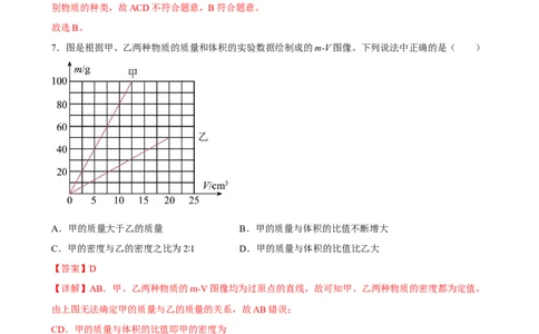 第06讲&mdash;质量和密度（典题精练）&mdash;2023年中考物理一轮复习讲练测（解析版）_8、物理总复习_8.中考物理总复习_2023年中考复习资料_一轮复习
