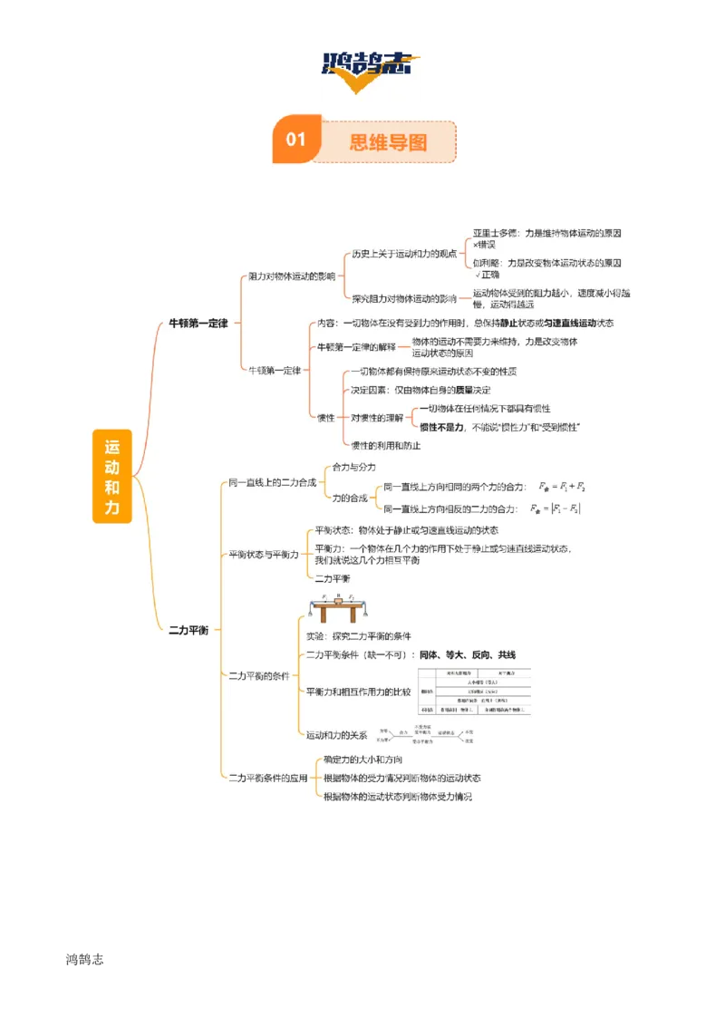 专题09运动和力（2大模块知识清单+5个易混易错+4种方法技巧+典例真题精析）（解析版）_8、物理总复习_物理一轮复习