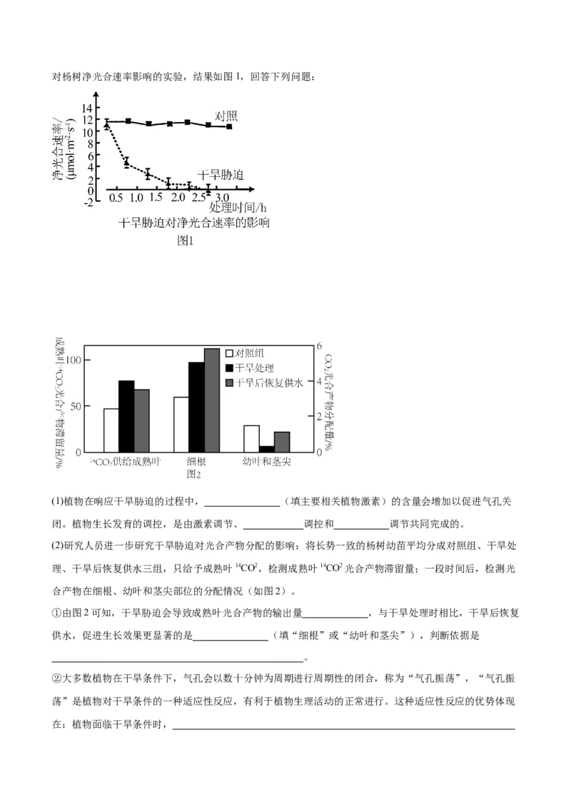 专题08植物生命活动的调节（分层练）（原卷版）_新高考复习资料_2024年新高考复习资料_二轮复习资料_高频考点解密2024年高考生物二轮复习高频考点追踪与预测（新高考专用）