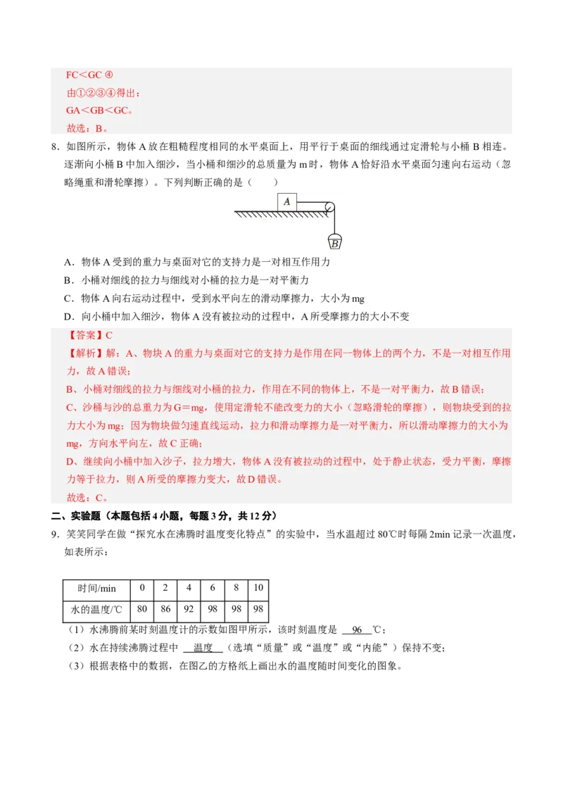 物理（包头卷）（全解全析）_8、物理总复习_2024中考模拟题物理_二模_物理（包头卷）-：2024年中考第二次模拟考试_物理（包头卷）-学易金卷：2024年中考第二次模拟考试