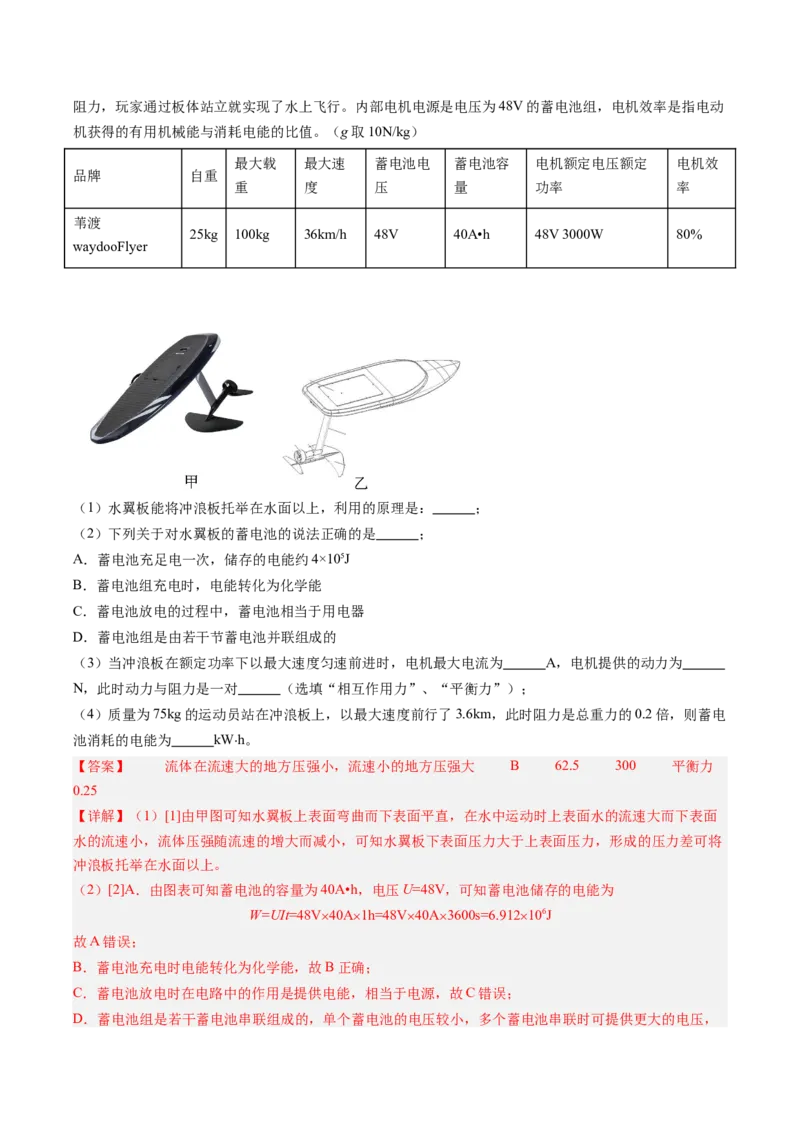 物理（新疆卷）（全解全析）_8、物理总复习_2024中考模拟题物理_三模（37套）_物理（新疆卷）